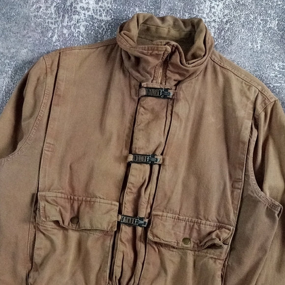 Vintage 1940s Era Firefighter / Military Air Force Jacket Scovill Gripper Zipper