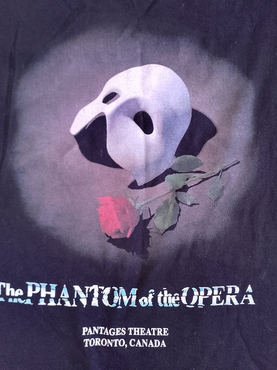 Vintage 90s Phantom of the Opera Kids Black Graphic Tee