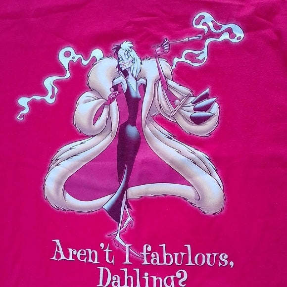 Vintage Disney Cruella De Vil Aren't I Fabulous Dahling Shirt 101 Dalmatians