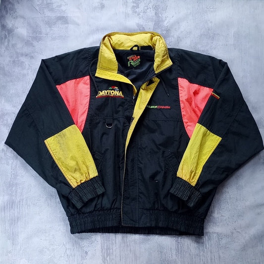 Vintage 90s Daytona International Speedway Style Auto Racing Windbreaker Jacket