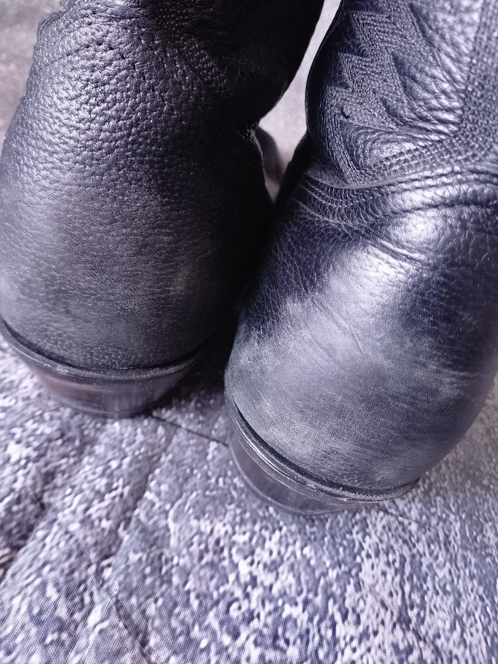 Vintage Boulet Black Leather Western Cowboy Boots, Country Rodeo 3E S J259704 95
