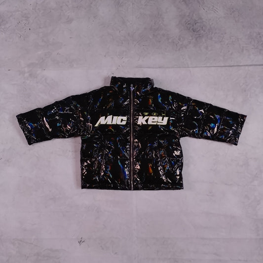 RARE Disney Baby MICKEY MOUSE Black Down Puffer Jacket