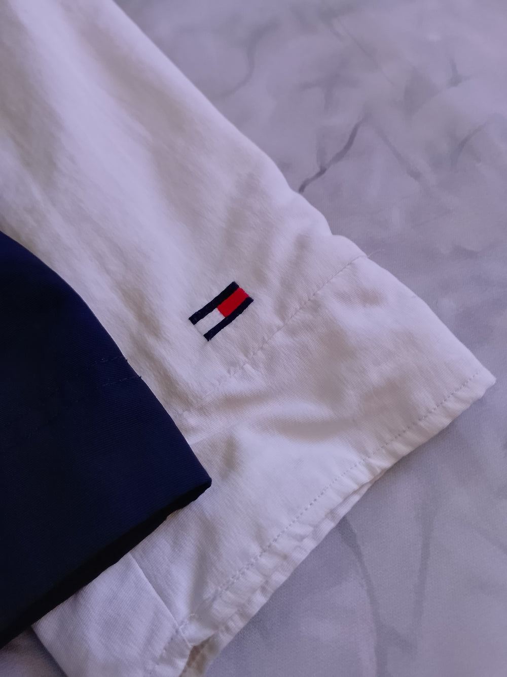 Tommy Hilfiger Men’s Colorblock Windbreaker Jacket - Navy, White & Lime