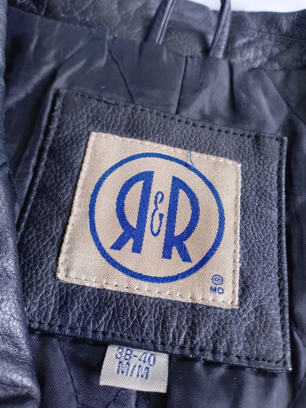 Vintage 90s Men's Black Leather Button-Front Jacket UNISEX R&R