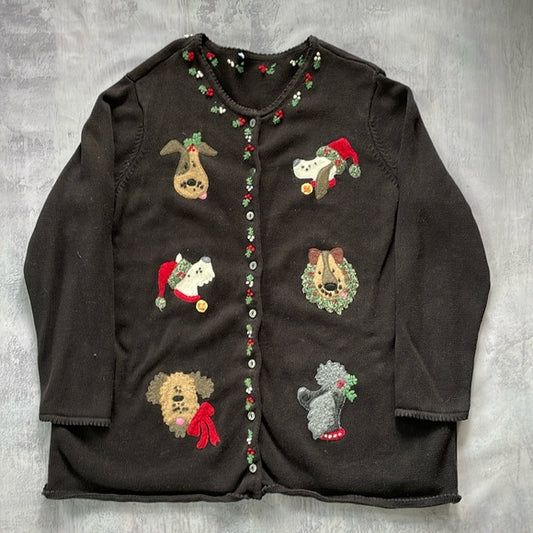 Vintage Ugly Dog Christmas Sweater