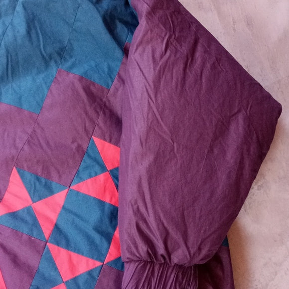 Vintage Northern Spirit Goose Down Quilt Pattern Beautiful Jacket UNISEX
