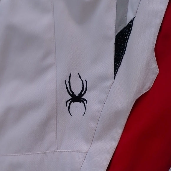 Spyder Red and White Ski Jacket with Black Accents Entrant Dermizax-EV Fabric