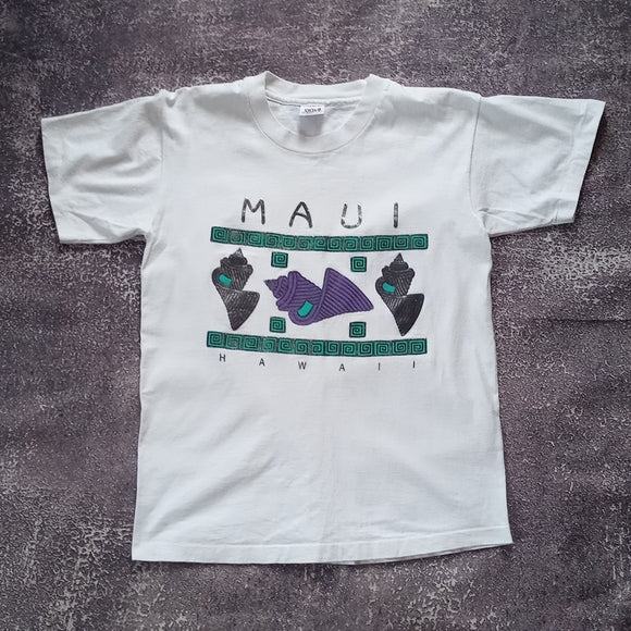 Vintage 90s Maui Hawaii SHELLS Single Stitch T-Shirt UNISEX