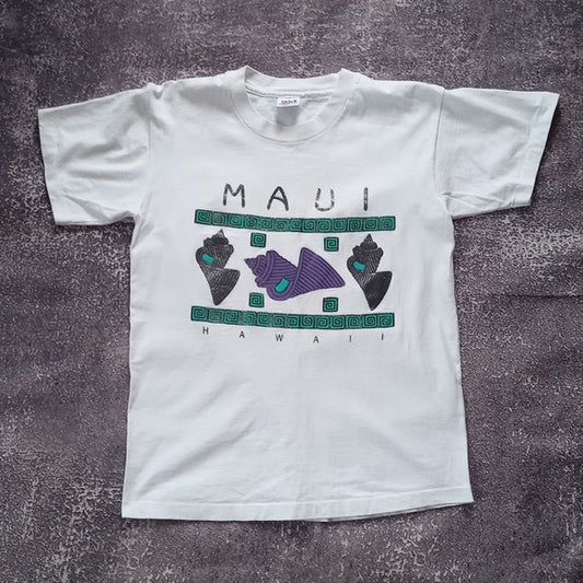 Vintage 90s Maui Hawaii SHELLS Single Stitch T-Shirt UNISEX