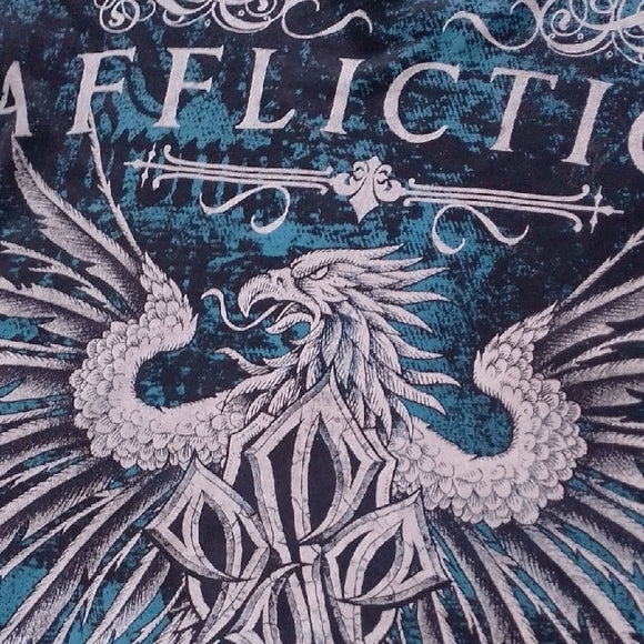George St.Pierre Affliction Tee - Navy and Red RUSH REVERSIBLE