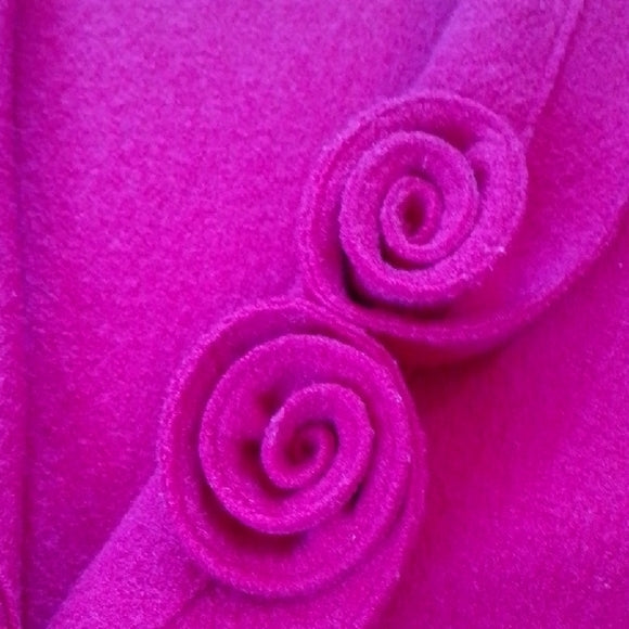 ELENA GRUNERT WOOL ROSE COLLARED Chic Red Women's Jacket 7460312/1