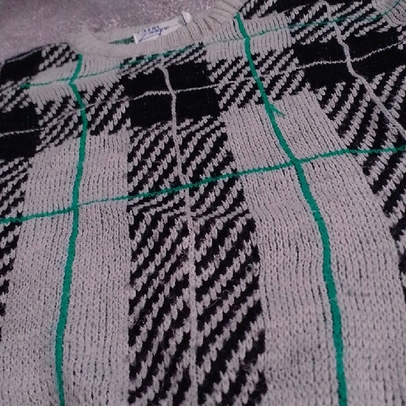 Vintage 80s Uncle Phil Ugly Grandpa Sweater PLAID Club Europe