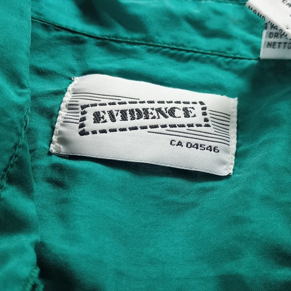 Vintage 90s EVIDENCE SILK Green Button-Up Shirt