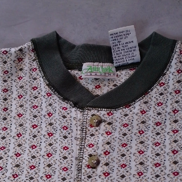 VINTAGE 90s ASH CREEK TINY FLORAL PATTERN SHIRT
