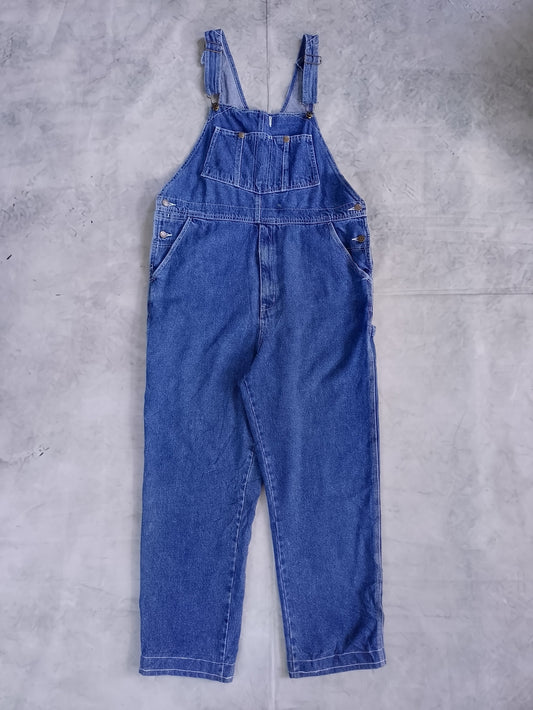 Vintage 90s Denim Overalls Workwear BLUE GUIDE GEAR