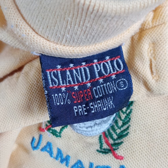 Vintage 90s GOLF JAMACIA POLO SHIRT YELLOW