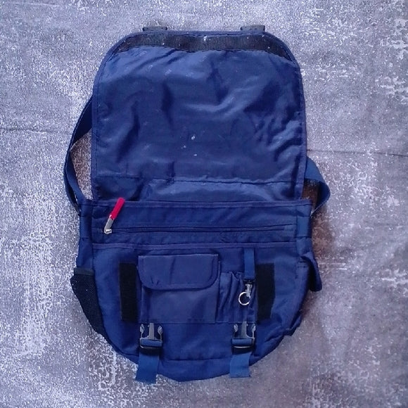 Vintage 2004 ATHENS OLYMPICS ROOTS USA Blue Messenger Bag #04
