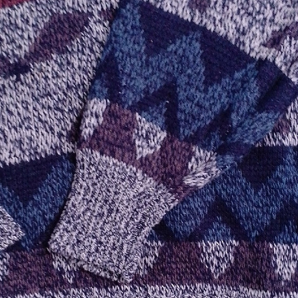 Vintage 90s Michael Gerald Patterned Sweater Uncle Phil Ugly Grandpa
