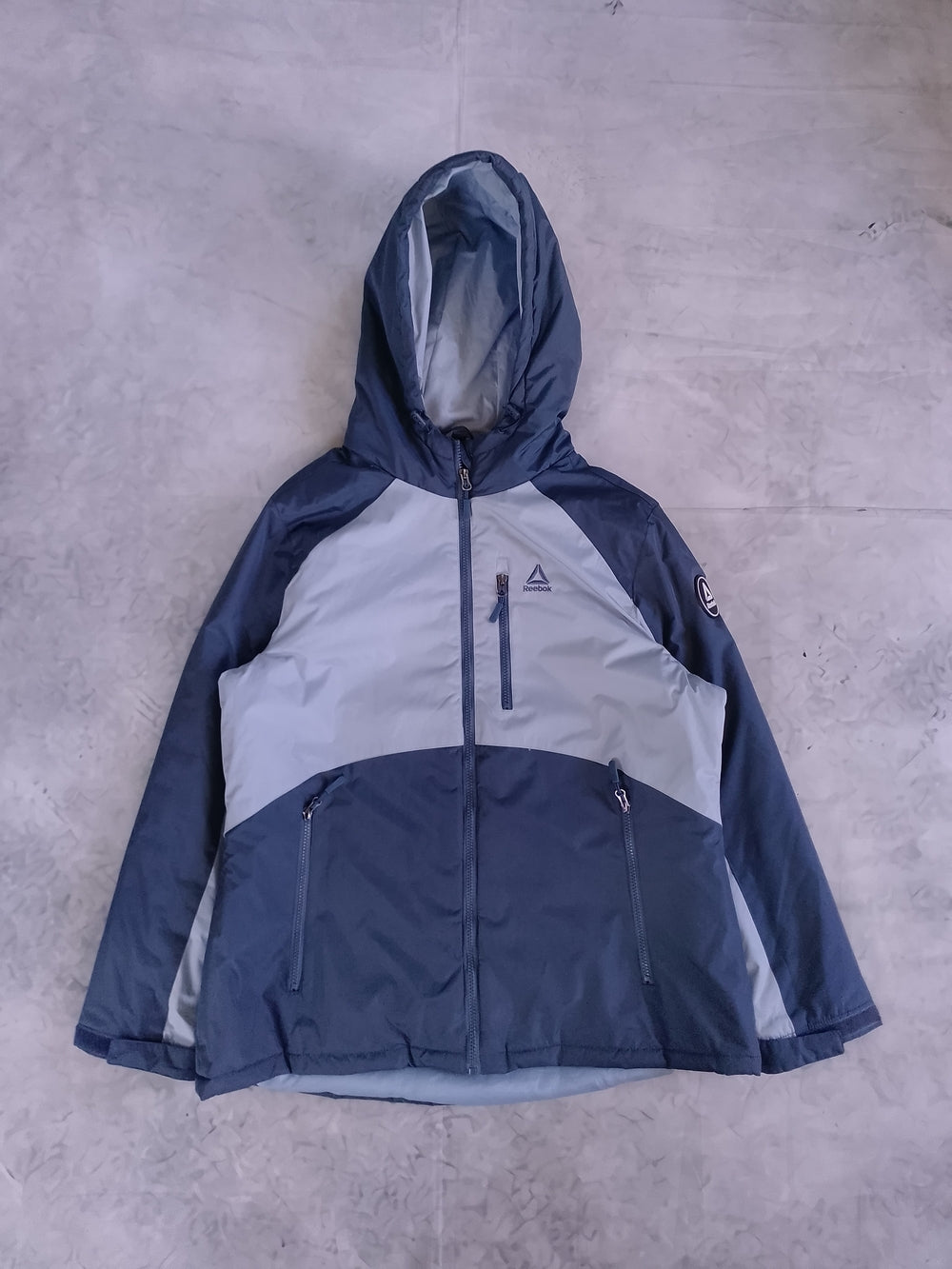 Reebok WOMEN'S Two-Tone Blue Hooded Jacket