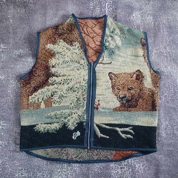 Vintage 90s Reworked Wolf Pack Benny Vest - UNISEX