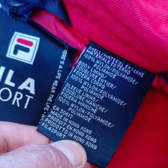Vintage Fila SPORT DOWN HILL Red and Navy Ski Jacket