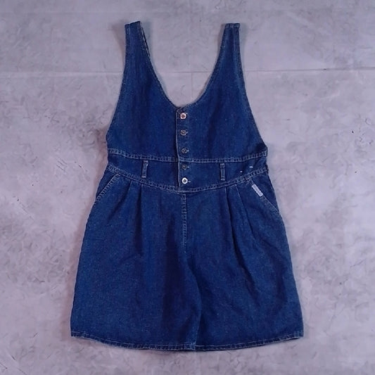 Vintage 90s Liaison DENIM SHORT OVERALLS SHORTALLS