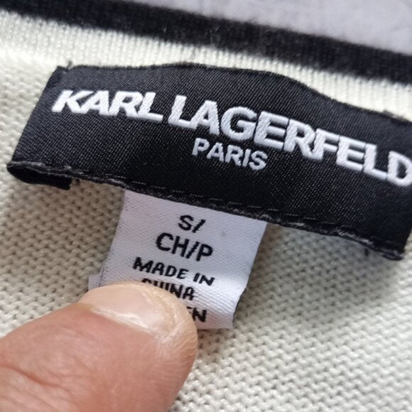 Karl Lagerfeld Eiffel Tower Bishop-Sleeve Sweater