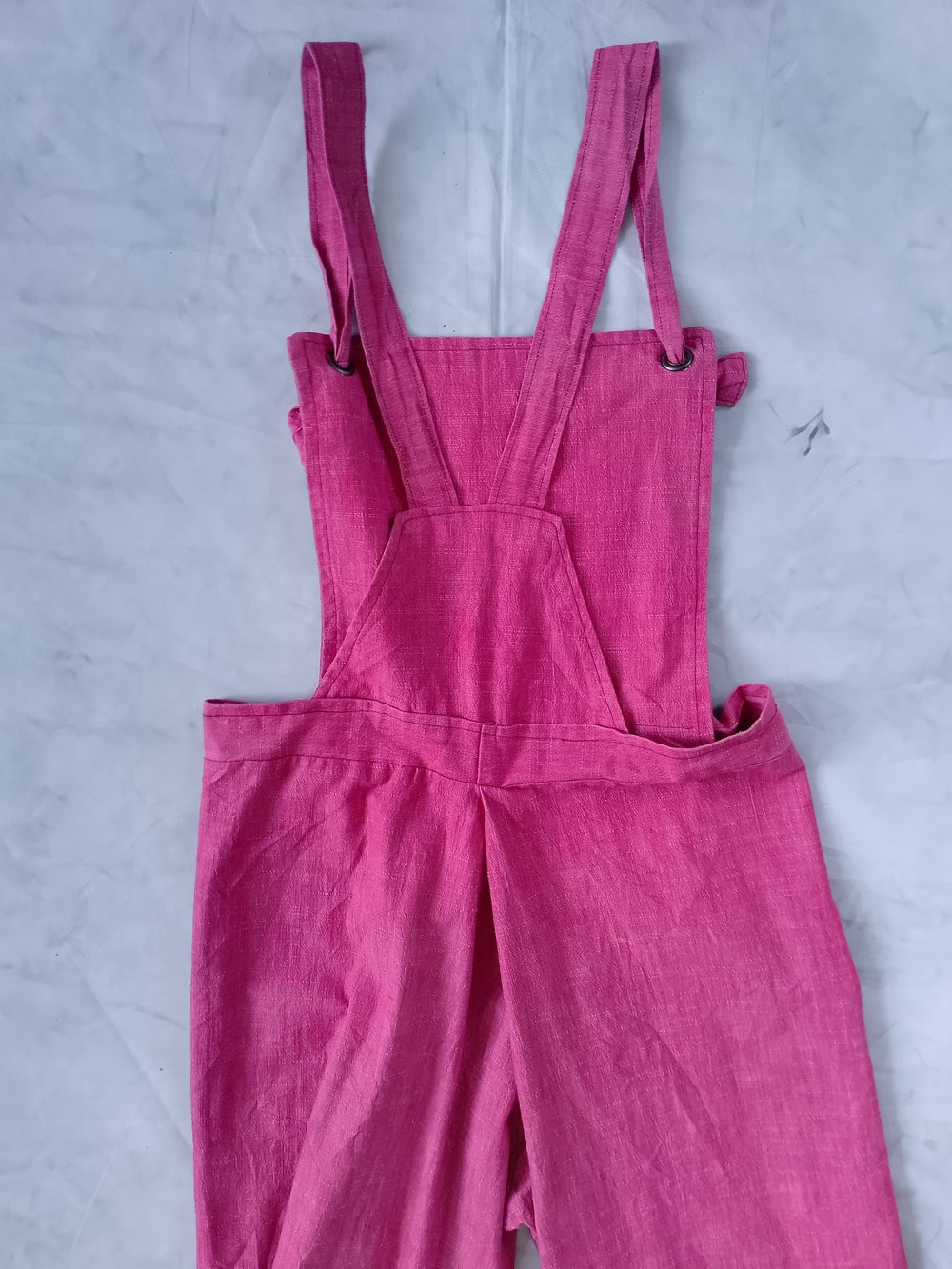 Hip Chick Design Red/Pink Wide-Leg Overalls Stylish One-Piece