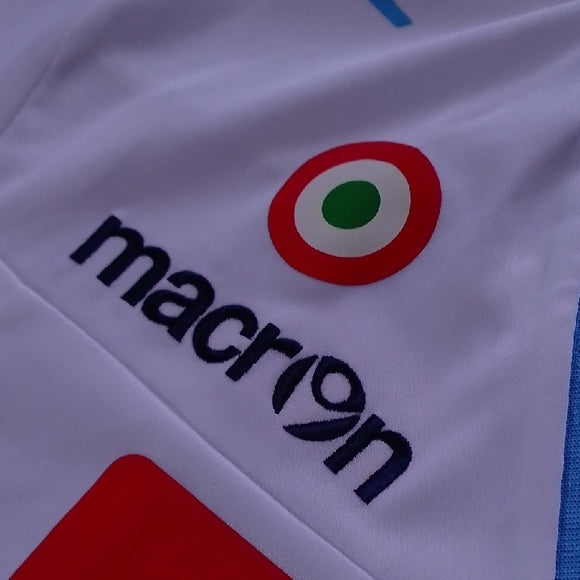 Macron White and Blue Soccer Jersey SSC NAPOLI Lete MSC