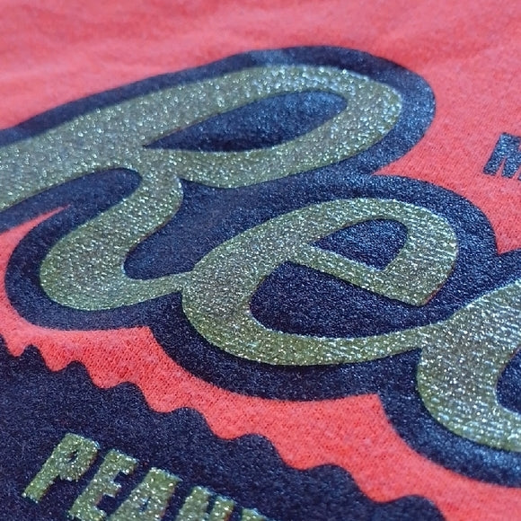 REESE PIECES Peanut Butter Cups Orange Promo Hoodie Sweater