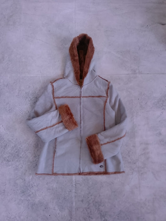 Point Zero x Nicole Benisti Furs Hooded Faux-Shearling Trim Jacket