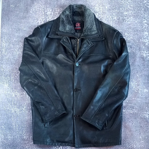 CUIRS AKOURY Men's Black Leather Jacket