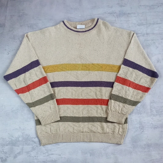 Vintage 90s GIRAMONDO Striped Multicolor Men's Sweater UNIUSEX