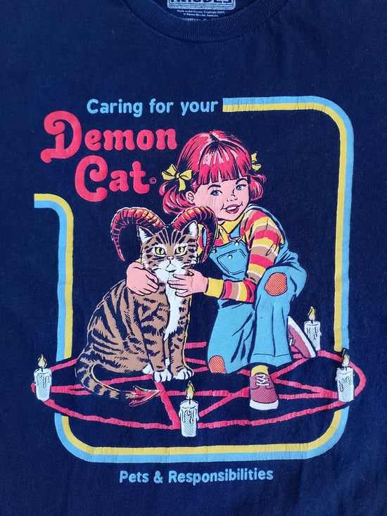 Caring For Your Demon Cat Steven Rhodes T-Shirt