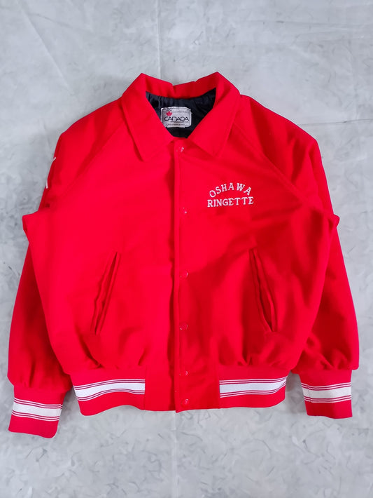 Vintage Red Oshawa Ringette Jacket