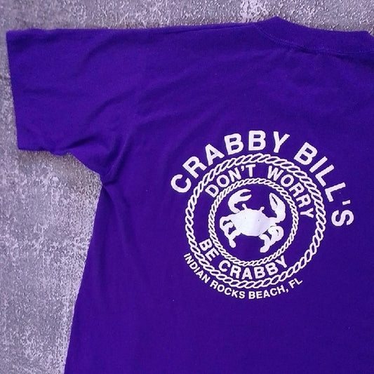 Vintage '90s Crabby Bills Don't Worry Be Happy T-Shirt