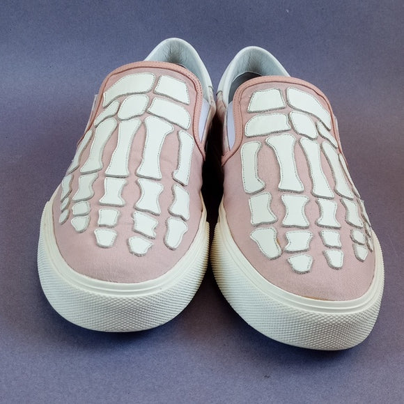 AMIRI Checkered Skeleton Toe Pink Slip-On Shoes