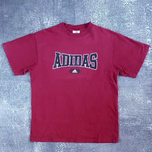 Vintage Y2K ADIDAS GRAPHIC T-SHIRT UNISEX MAROON