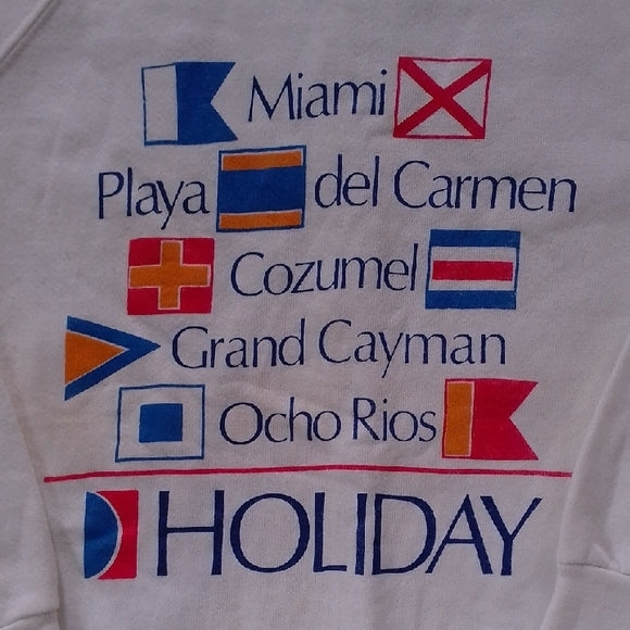 Vintage 90s CARNIVAL CRUISE HOLIDAY GRAPHIC SWEATER CREWNECK