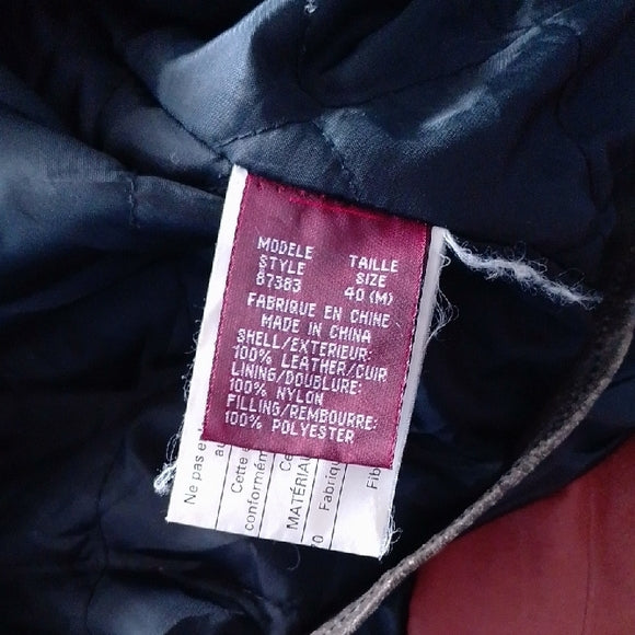 Vintage 90s NEVADA Brown Leather Jacket for Men