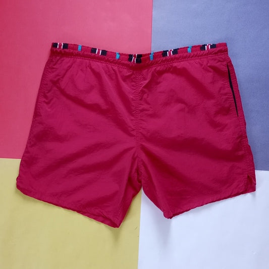 Vintage 90s St. John's Bay Multicolor Trim Swimming Shorts