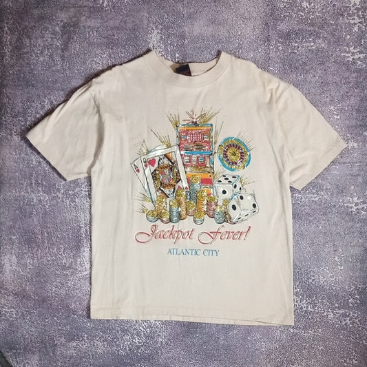 Vintage 1994 Diamond Dust Jackpot Fever Atlantic City Single Stitch T-Shirt
