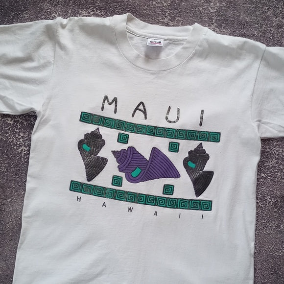 Vintage 90s Maui Hawaii SHELLS Single Stitch T-Shirt UNISEX