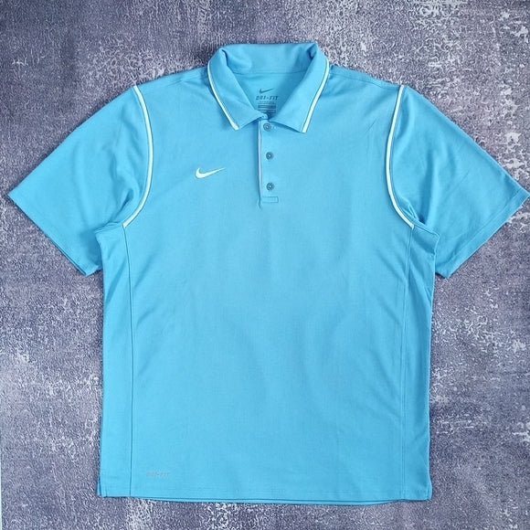 Nike Men's Blue Polo Shirt DRYFIT