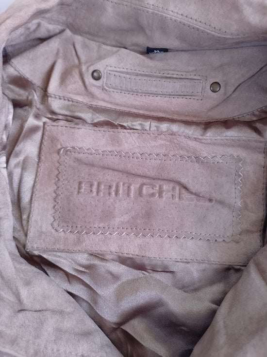 BRITCHES Men's Tan Suede Button Jacket