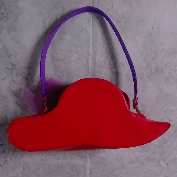 Red Hat Society Red & Purple Sequin Hat Shaped Purse