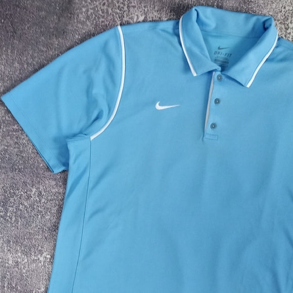 Nike Men's Blue Polo Shirt DRYFIT