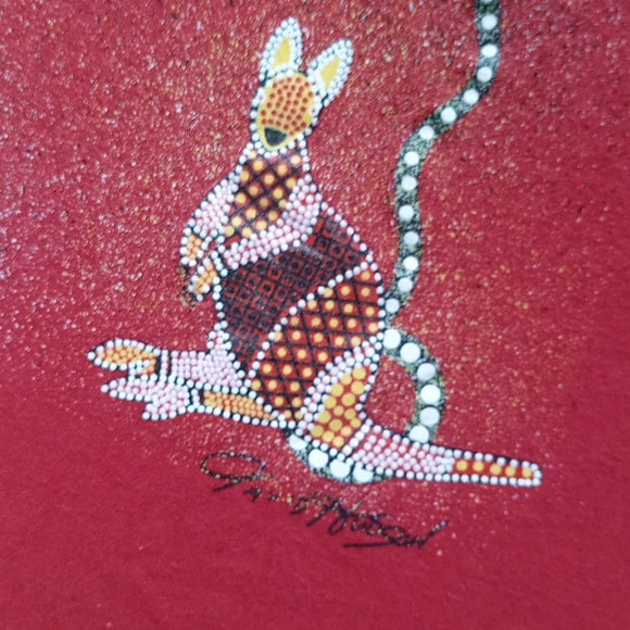 Vintage 1990s Australian Indigenous David Hudson Kangaroo Single Stitch T-Shirt