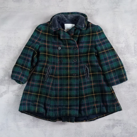 RARE Vintage 1960s Holt Renfrew Made In England Peacoat Plaid Wool Kids