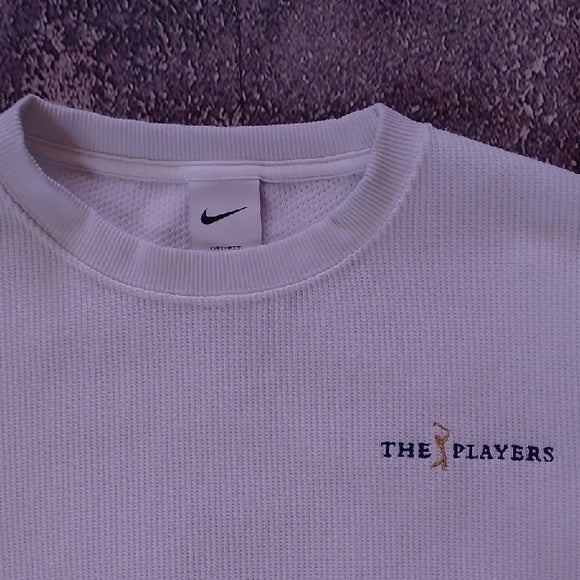 Nike THE PLAYERS Women's White Textured Cropped Sweatshirt